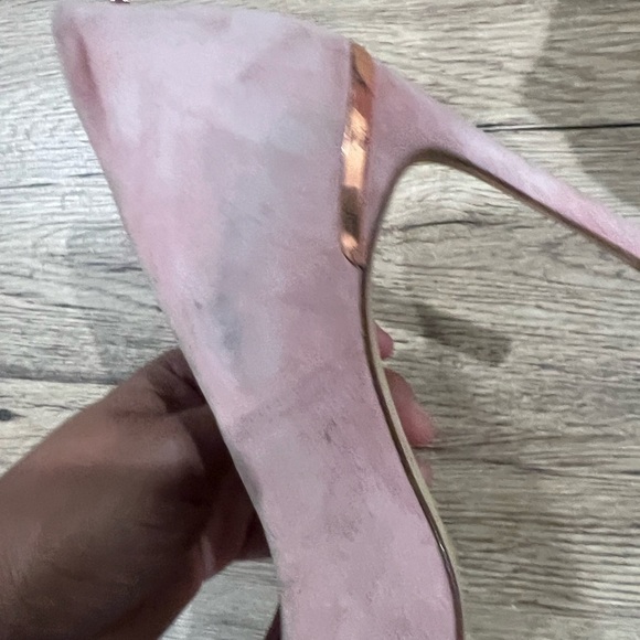 Ted Baker Pink Savio Suede Pointed Pumps Heels - Picture 6 of 7